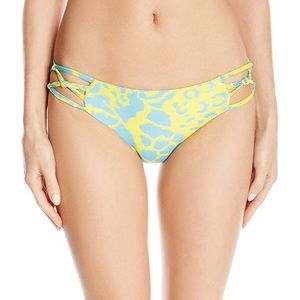 Sauvage Macrame Blue and Yellow Bikini Swim Bottom